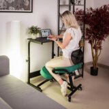 Kondela Ergonomski klečalnik, zelena/črna, RUFUS | Shoptok.si