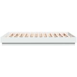  Posteljni okvir bel 150x200 cm inženirski les | Shoptok.si