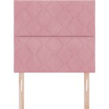  LED vzglavje z LED lučmi Geometrični Roza 100 cm Žamet, (5000043996) | Shoptok.si