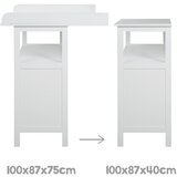 Roba Siva otroška komoda s previjalnim pultom 87x100x75 cm Hamburg – | Shoptok.si