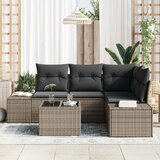 Sjedeća garnitura za vrt 5 pcs Siva poliratan | shoptok.hr