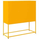 vidaXL Komoda boja senfa 100,5x39x107 cm hladno valjani čelik | shoptok.hr