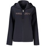Freddy Ženska Plava Majica s Kapuljačom na Patentni Zatvarač | shoptok.hr