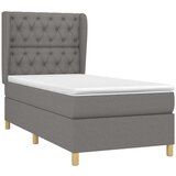  Box spring postelja z vzmetnico temno siva 80x200 cm blago, (20790159) | Shoptok.si