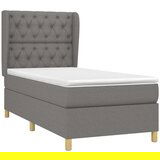  Kreveta s oprugama i madrac tamnosivi 80x200cm od tkanine | shoptok.hr