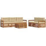  Set vanjskih sofa 6 kom. Prirodna i bež 79 x 79 x 37 cm | shoptok.hr
