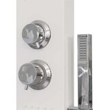 vidaXL Panel za tuš aluminij bele barve | Shoptok.si