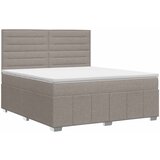  Boxspring krevet s madracem Sivosmeđa 180 x 200 cm Tkanina Slike