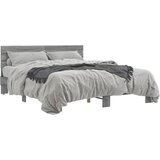 Furnova Posteljni okvir siva sonoma 160x200 cm inž. les in kovina, (21938346) | Shoptok.si