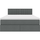 Krevet S LED lampica s pohranom Tamno siva 140 x 190 cm tkanina | shoptok.hr