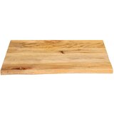 Stolna Mizna plošča z naravnim robom 60x60x3,8 cm trden mangov les, (21412324) | Shoptok.si