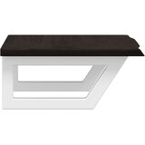  Zidna polica za umivaonik od čelika i masivne hrastovine Smeđa 60 x 40 x 2 cm | Shoptok.si