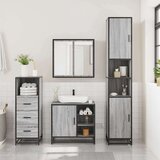  Kopalniško pohištvo 3 kosi siva sonoma inženirski les | Shoptok.si