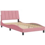  Okvir za krevet bez madraca Hanko ružičasti 100x200 cm baršunasti | Eponuda.com