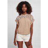 UC Ladies Women's Short Oversized Lace T-Shirt Softtaupe | shoptok.hr