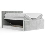 Maison de Rêve Svijetlo sivi boxspring krevet s prostorom za odlaganje 200x200 cm Ava – | shoptok.hr