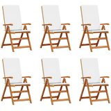  Vrtna stolica 6 pcs Smeđa i bijela 57 x 71,5 x 104 cm | shoptok.hr