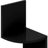 vidaXL Stenska kotna polica visok sijaj črna 19x19x123 cm iverna pl. | Shoptok.si
