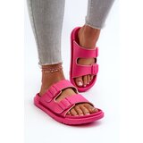 Big Star Lightweight Women's Foam Slippers with Fuchsia Buckles Cene
