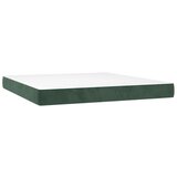 The Living Store Vzmetnica z žepkasto vzmetjo temno zelena 160x200x20 cm žamet - Vzmetnica Z Žepkastimi Vzmetmi, (21495554) | Shoptok.si