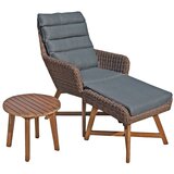 Garden Pleasure Set smeđe vrtne stolice s podnožjem i stola ADDU Caliva Cijene