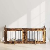  Vrata za pse z stojali 4 pcs Dimljen hrast 80 x 60 cm, (5000232700) | Shoptok.si