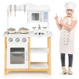 ECO TOYS drvena kuhinja za decu sa dodacima Bela | ePonuda.com
