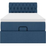 vidaXL Otomanska postelja z vzmetnico moder 100x200 cm blago | Shoptok.si