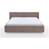 Meise Möbel Svetlo rjava zakonska postelja s prostorom za shranjevanje z letvenim dnom 200x200 cm Cube – | Shoptok.si