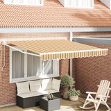 vidaXL Ročna retraktibilna tenda Črtasta 300x250 cm Cene