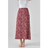 Dewberry 16652 Womens Midi Woven Skirt-BORDEAUX | Shoptok.si