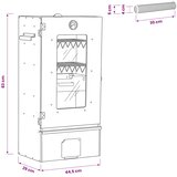 Hladni dimnjaka s dimnjakom 44,5 x 29 x 83 cm Pocinčani čelik | shoptok.hr