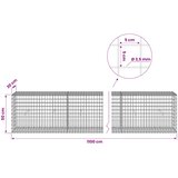  Gabion s žicom debljine 3,5 mm i mrežom 5x5 cm 1100x30x50 cm | shoptok.hr