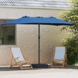  Vrtni dežnik Azur modra 385 x 209 x 244 cm Poliester in jeklo, (5000160777) | Shoptok.si