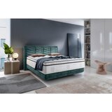 CARRYHOME postelja boxspring 180 cm x 200 cm , tekstil modra | Shoptok.si