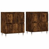 Maison Chic Komoda - Predalnik 2 kosa dimljen hrast inženirski les, (21720823) | Shoptok.si