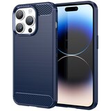 Cadorabo Ohišje, združljiv z jabolkom v brušeno modro - zaščitno prevleko iz fleksibilnega silikona TPU v videzu iz nerjavečega jekla ogljika, (20596031) | Shoptok.si
