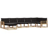 vidaXL Zunanja garnitura za sedenje z blazino 7 pcs Bela in črna, (5000282071) | Shoptok.si