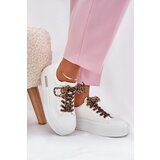 Boto Women's sneakers on a chunky platform with decorative lacing white Zidora | Shoptok.si