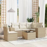 vidaXL 6-dijelni set vrtnih sofa s jastucima bež od poliratana | shoptok.hr