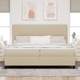  Postelja s škatlastim vzmetenjem z vzmetnico svetlo zeleno sivo 200x200 cm Kordurojna tkanina, (22083018) | Shoptok.si
