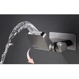 ELITE EDITION Zidna armatura s prikazom temperature in preklopnim izlivom 180° – BSW1500 — Črna | Shoptok.si