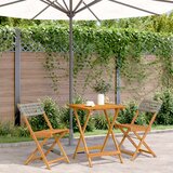 The Living Store Bistro garnitura 3-delna siv poli ratan in trden les - Bistro Garnitura, (21479395) | Shoptok.si
