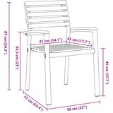  Vrtna stolica 4 pcs Smeđa 56 x 57 x 87 cm Čvrsto drvo akacije | shoptok.hr
