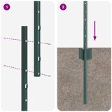  Stup za ogradu 5 pcs Zelena 140 cm Čelik | shoptok.hr
