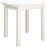 Maison Chic Klubska mizica - kavna mizica - Nizka mizica bela Ø 55x45 cm trdna borovina, (21755419) Cene