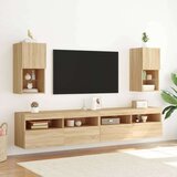 TV ormarići s LED svjetlima 2 kom boja hrasta 30 5x30x60 cm | shoptok.hr
