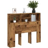  Uzglavlje s ormarićem boja starog drva 120x19x103,5 cm drveno | shoptok.hr