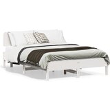 vidaXL Posteljni okvir brez vzmetnice bel 120x190 cm trdna borovina | Shoptok.si