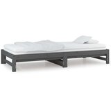  Izvlečna dnevna postelja siva 2x(90x200) cm trdna borovina, (20643911) | Shoptok.si